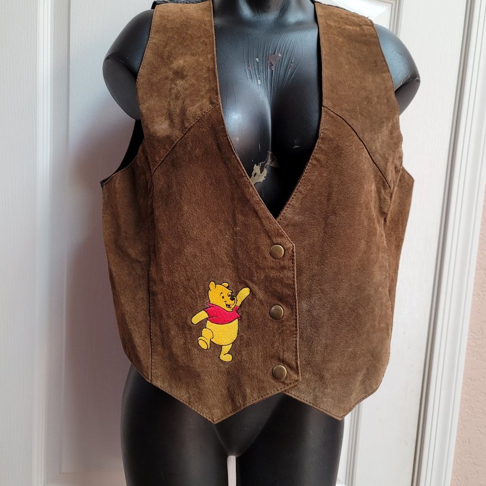 RARE Collector - Winnie the Pooh Leather Vest M/L